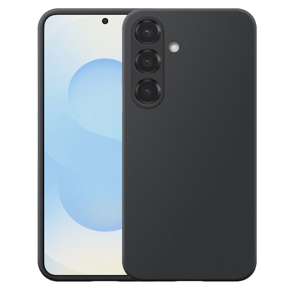 Samsung Galaxy S25 telefoonhoesje siliconen zwart