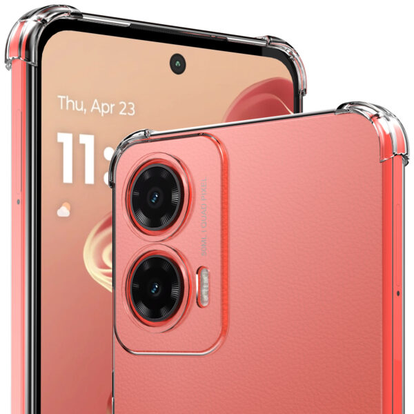 Motorola Moto G35 telefoonhoesje transparant met stootrand (3)