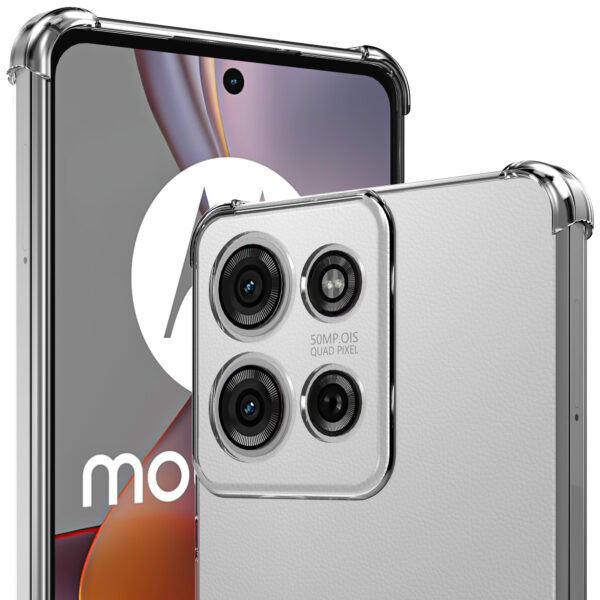 Motorola Moto G75 telefoonhoesje transparant met stootrand (3)