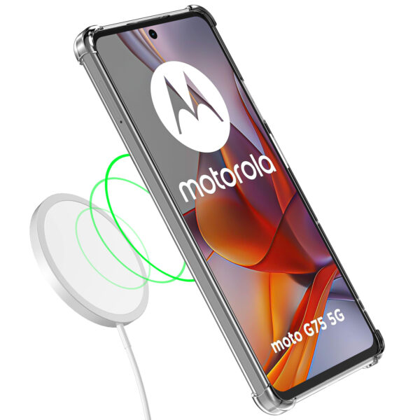 Motorola Moto G75 telefoonhoesje transparant met stootrand (4)
