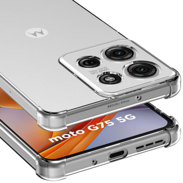 Motorola Moto G75 telefoonhoesje transparant met stootrand (5)