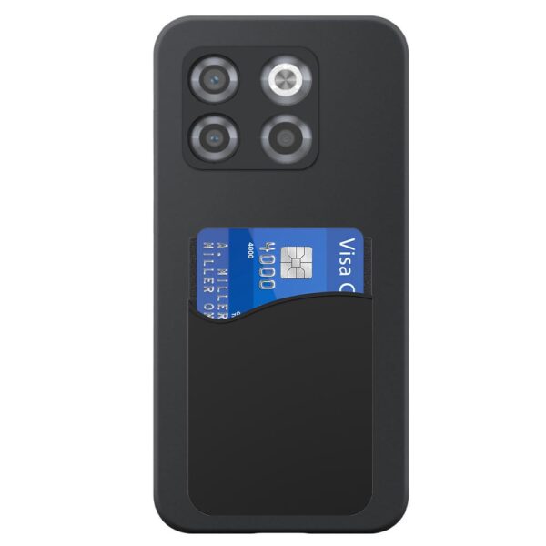 OnePlus 10T telefoonhoesje siliconen zwart (2)_met pasjeshouder zwart siliconen (2)