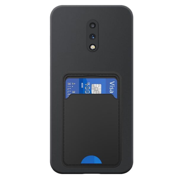 OnePlus 7 telefoonhoesje siliconen zwart (2)_met pasjeshouder zwart TPU (2)