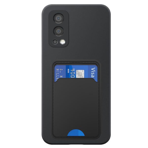 OnePlus NORD 2 telefoonhoesje siliconen zwart (2)_met pasjeshouder zwart TPU (2)