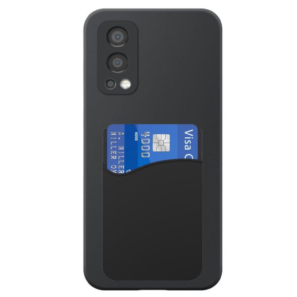 OnePlus NORD 2 telefoonhoesje siliconen zwart (2)_met pasjeshouder zwart siliconen (2)