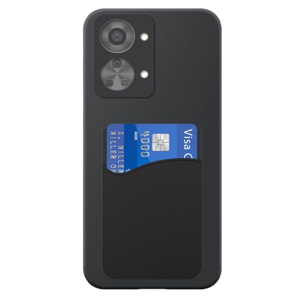 OnePlus NORD 2T telefoonhoesje siliconen zwart (2)_met pasjeshouder zwart siliconen (2)