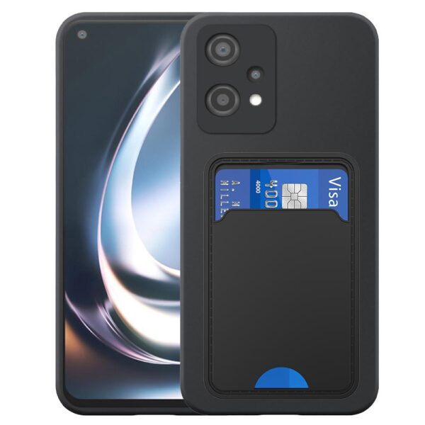 OnePlus NORD CE2 LITE telefoonhoesje siliconen zwart_met pasjeshouder zwart TPU
