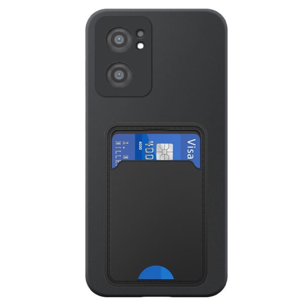 OnePlus NORD CE2 telefoonhoesje siliconen zwart (2)_met pasjeshouder zwart TPU (2)