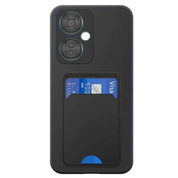 OnePlus NORD CE3 telefoonhoesje siliconen zwart (2)_met pasjeshouder zwart TPU (2)