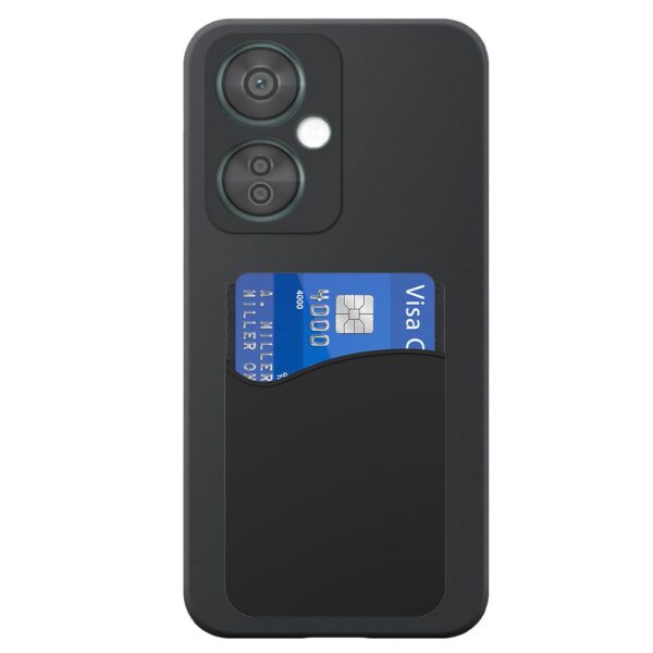 OnePlus NORD CE3 telefoonhoesje siliconen zwart (2)_met pasjeshouder zwart siliconen (2)