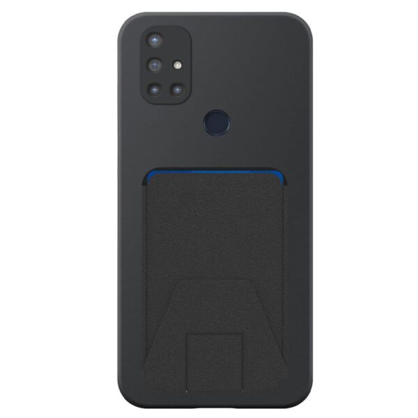 OnePlus NORD CE3 LITE telefoonhoesje siliconen zwart (2)_met verstelbare leren pasjeshouder