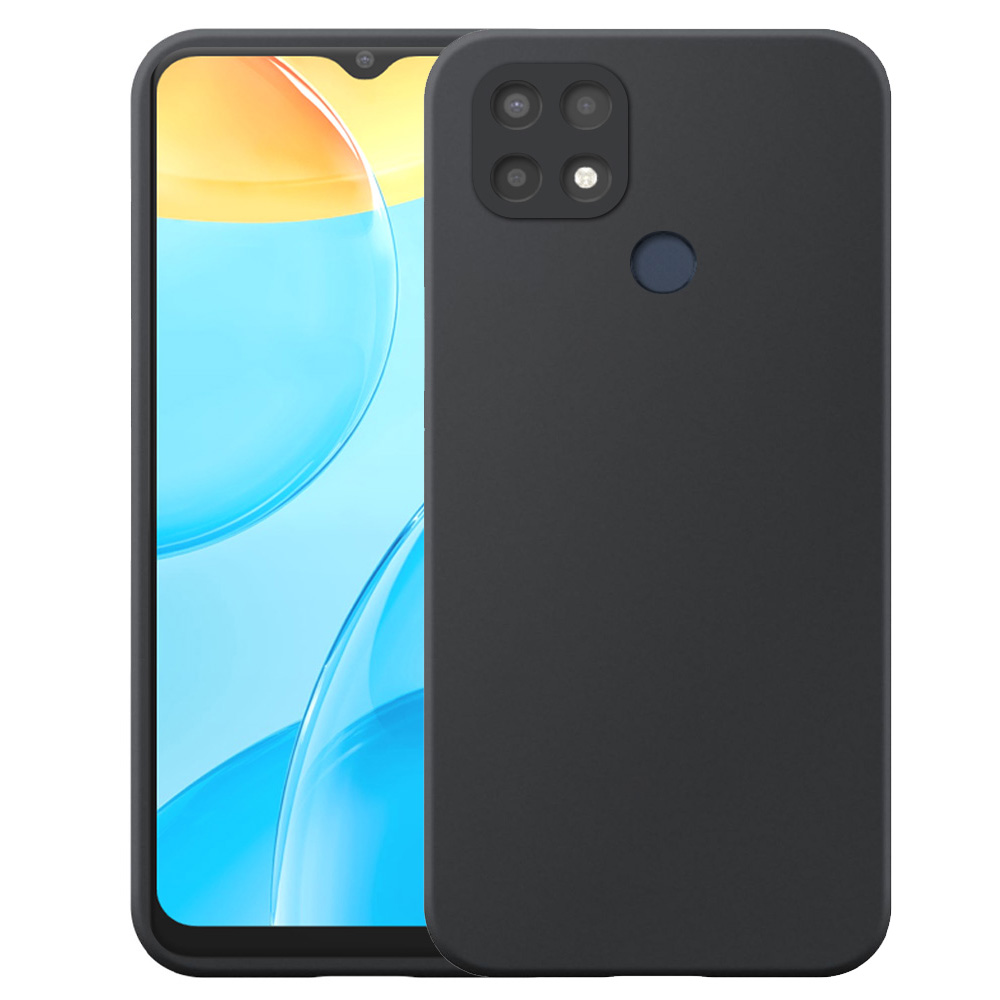 Oppo A15 telefoonhoesje siliconen zwart