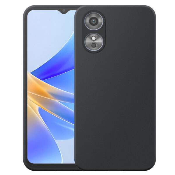 Oppo A17 telefoonhoesje siliconen zwart