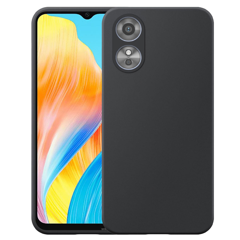 Oppo A18 -A38 telefoonhoesje siliconen zwart