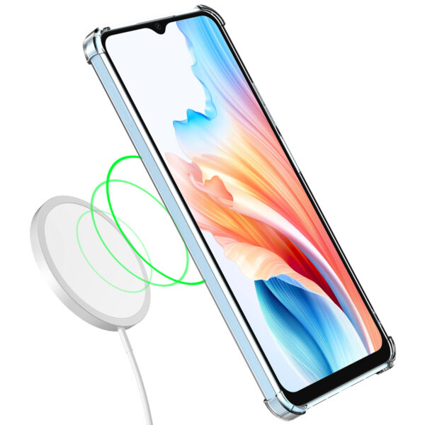 Oppo A18-A38 telefoonhoesje transparant met stootrand (4)