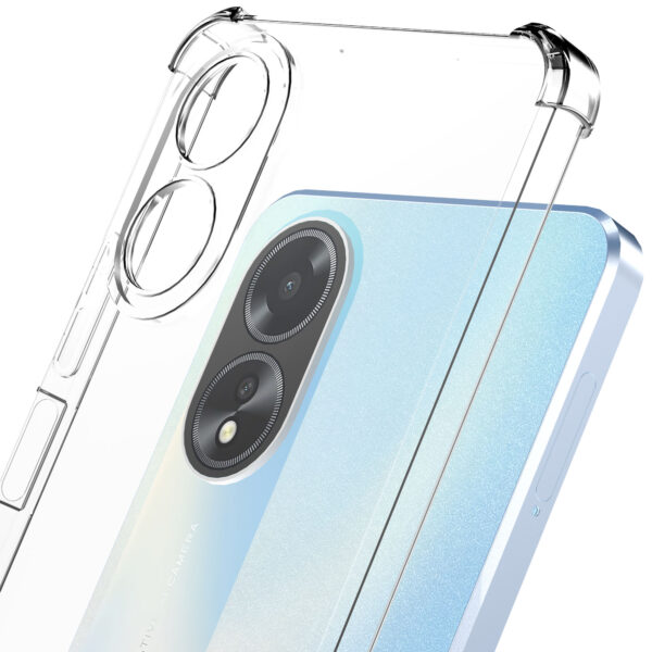 Oppo A18-A38 telefoonhoesje transparant met stootrand (6)