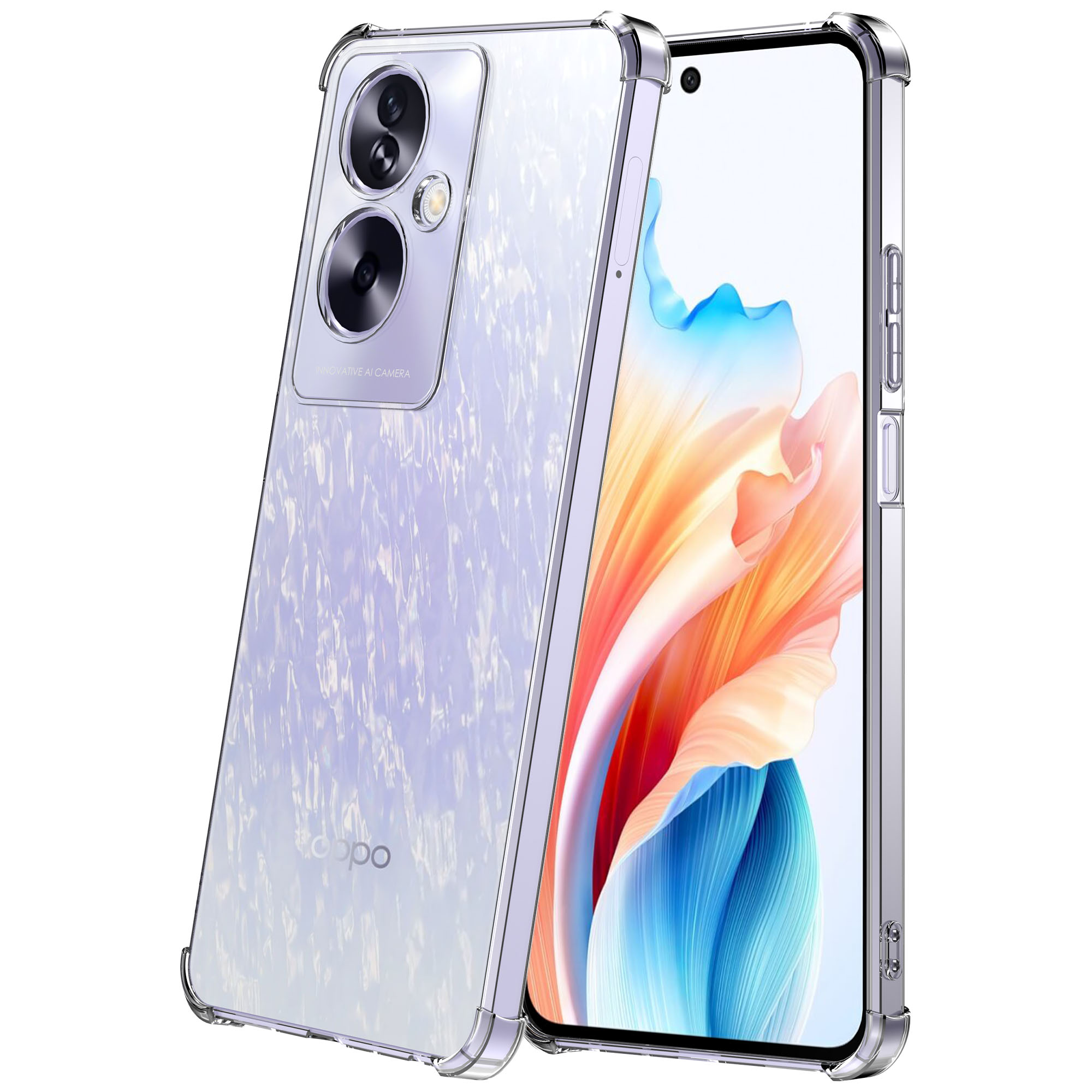 Oppo A2-A79 telefoonhoesje transparant met stootrand (1)