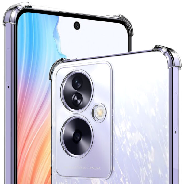 Oppo A2-A79 telefoonhoesje transparant met stootrand (3)