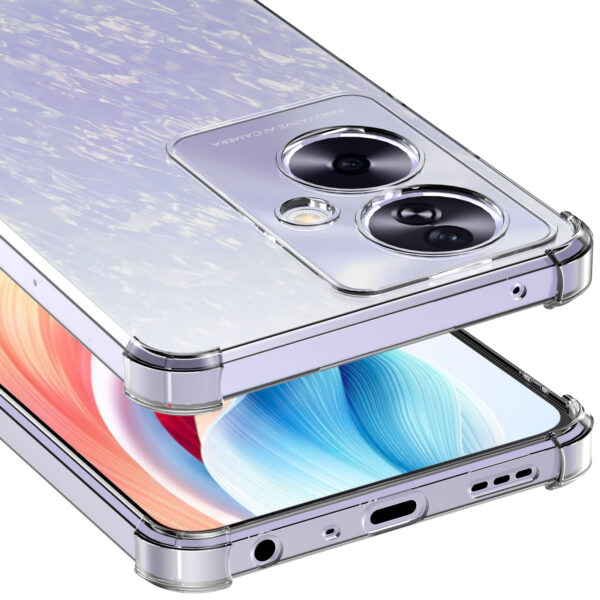 Oppo A2-A79 telefoonhoesje transparant met stootrand (5)