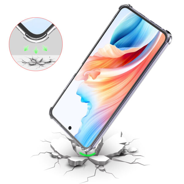 Oppo A2-A79 telefoonhoesje transparant met stootrand (7)
