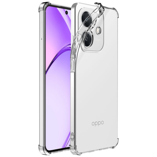 Oppo A3-A3X telefoonhoesje transparant met stootrand (2)