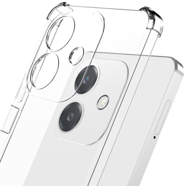 Oppo A3-A3X telefoonhoesje transparant met stootrand (6)