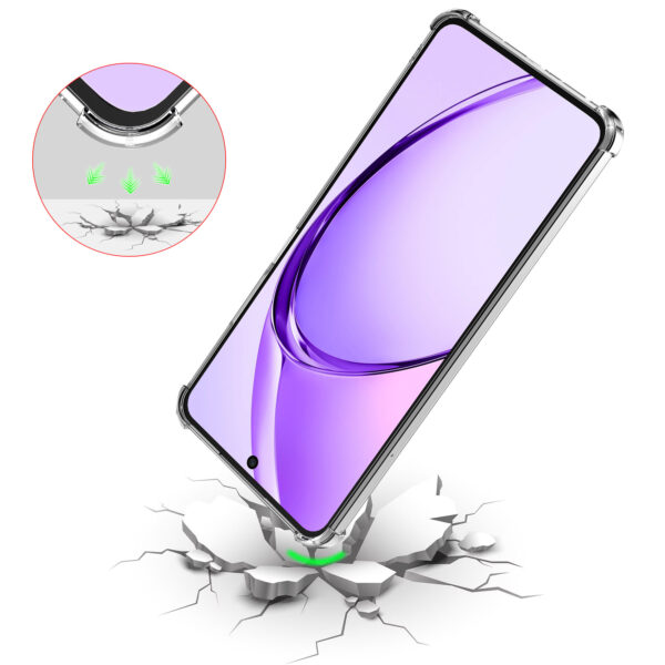 Oppo A3-A3X telefoonhoesje transparant met stootrand (7)