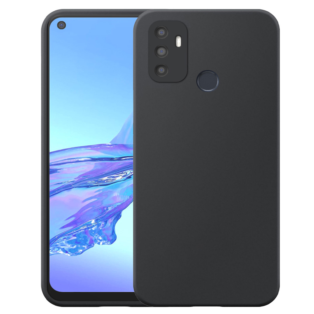 Oppo A53s telefoonhoesje siliconen zwart
