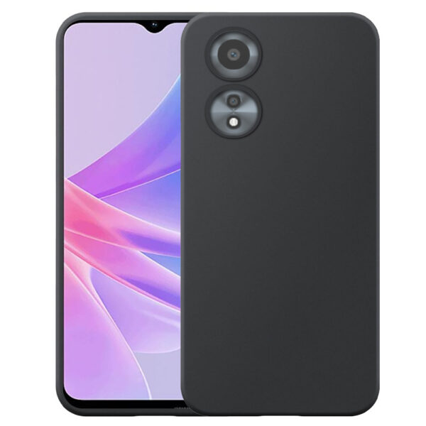Oppo A58 telefoonhoesje siliconen zwart