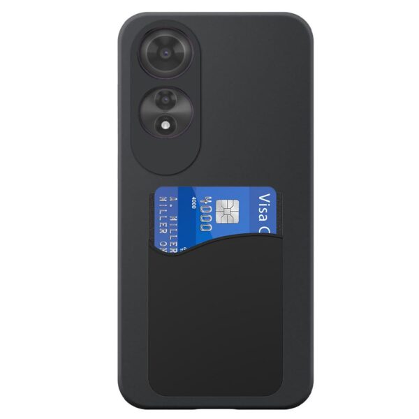 Oppo A60 telefoonhoesje siliconen zwart (2)_met siliconen pasjeshouder (2)