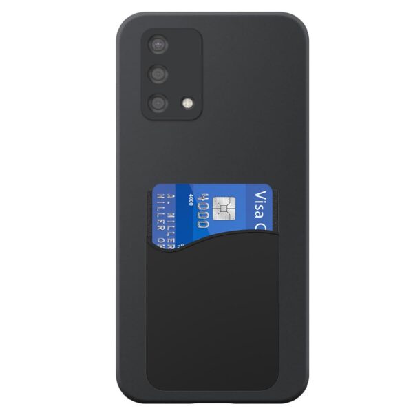 Oppo A74 telefoonhoesje siliconen zwart (2)_met siliconen pasjeshouder (2)