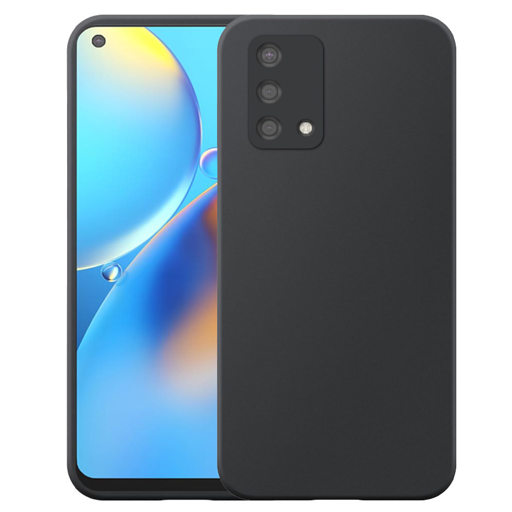 Oppo A74 telefoonhoesje siliconen zwart
