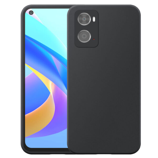 Oppo A76 telefoonhoesje siliconen zwart