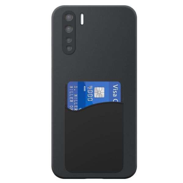 Oppo A91-Reno3 telefoonhoesje siliconen zwart (2)_met siliconen pasjeshouder (2)