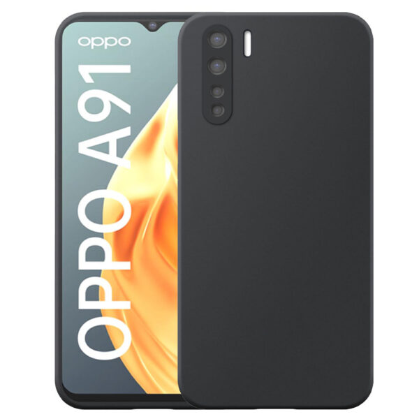 Oppo A91-Reno3 telefoonhoesje siliconen zwart