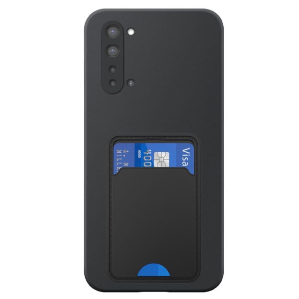 Oppo Find X2 Lite telefoonhoesje siliconen zwart (2)_met TPU pasjeshouder (2)