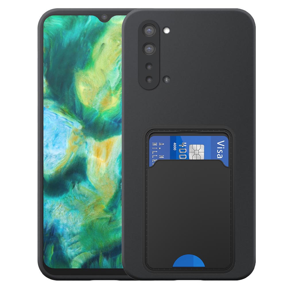 Oppo Find X2 Lite telefoonhoesje siliconen zwart_met TPU pasjeshouder