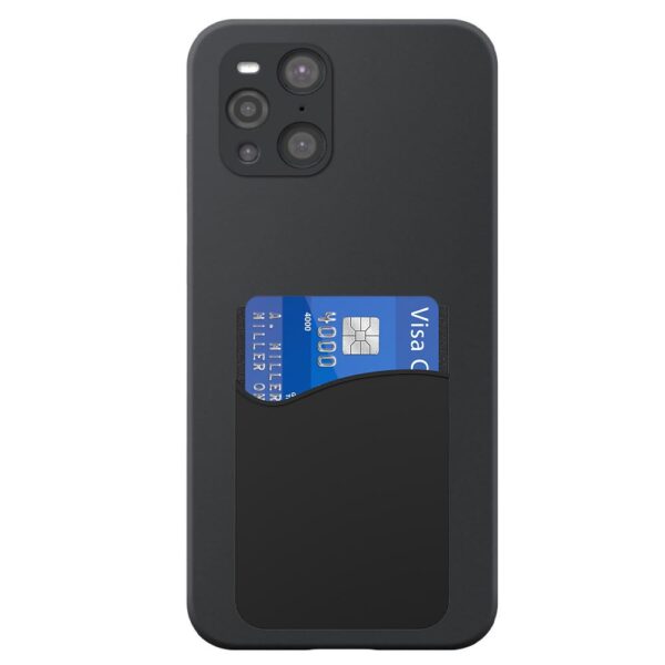 Oppo Find X3 Pro telefoonhoesje siliconen zwart (2)_met siliconen pasjeshouder (2)