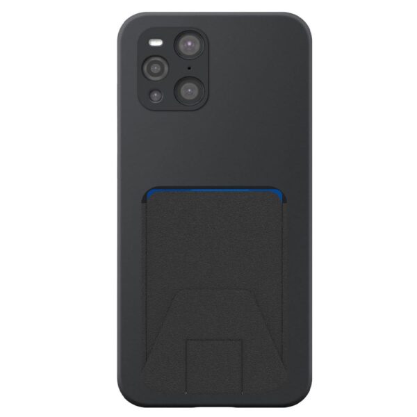 Oppo Find X3 Pro telefoonhoesje siliconen zwart (2)_met verstelbare leren pasjeshouder (2)