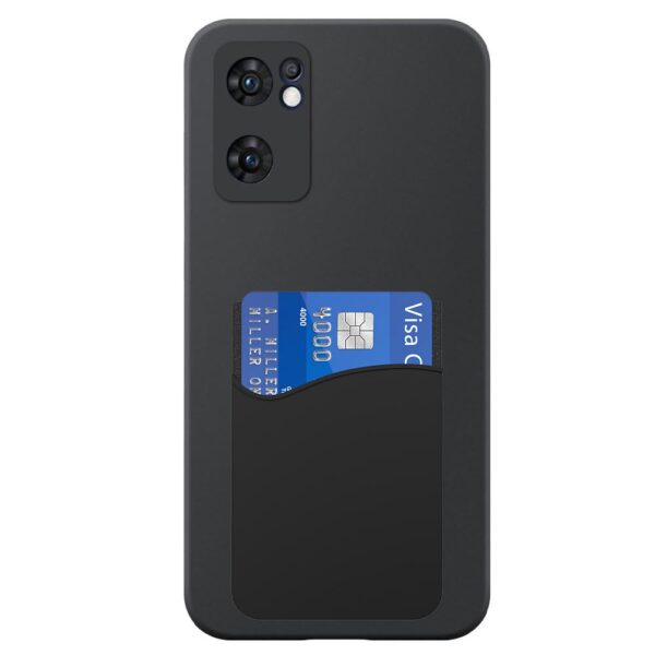 Oppo Find X5 Lite telefoonhoesje siliconen zwart (2)_met siliconen pasjeshouder (2)