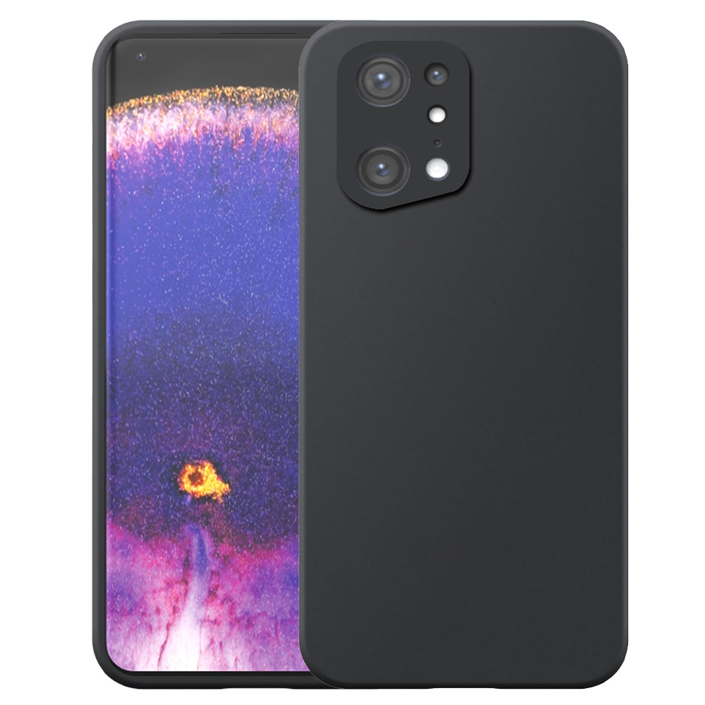Oppo Find X5 telefoonhoesje siliconen zwart