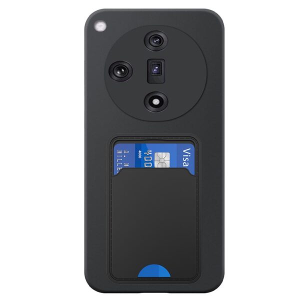 Oppo Find X7 Ultra telefoonhoesje siliconen zwart (2)_met TPU pasjeshouder (2)