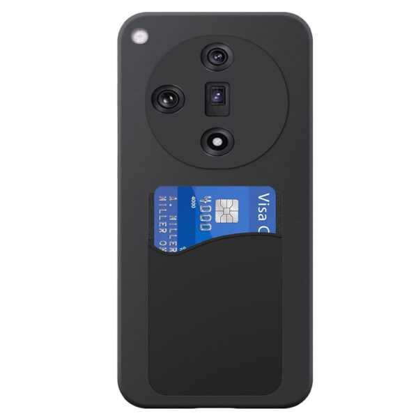 Oppo Find X7 telefoonhoesje siliconen zwart (2)_met siliconen pasjeshouder (2)