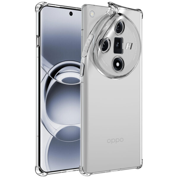 Oppo Find X7 telefoonhoesje transparant met stootrand (2)