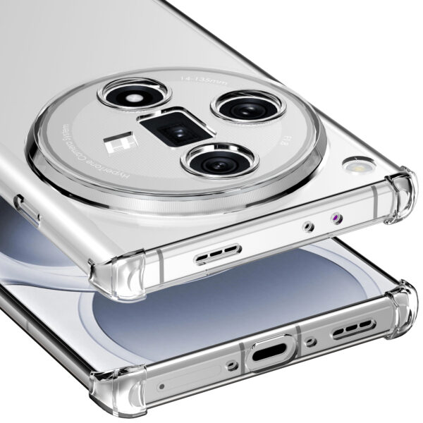Oppo Find X7 telefoonhoesje transparant met stootrand (5)