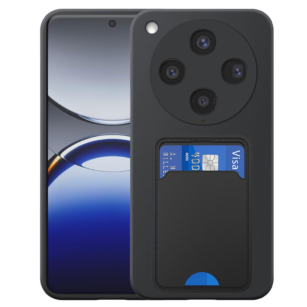 Oppo Find X8 Pro telefoonhoesje siliconen zwart_met TPU pasjeshouder