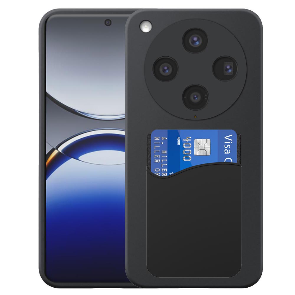 Oppo Find X8 Pro telefoonhoesje siliconen zwart_met siliconen pasjeshouder