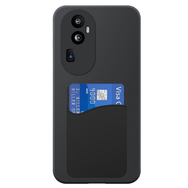 Oppo Reno10 Pro Plus telefoonhoesje siliconen zwart (2)_met siliconen pasjeshouder (2)