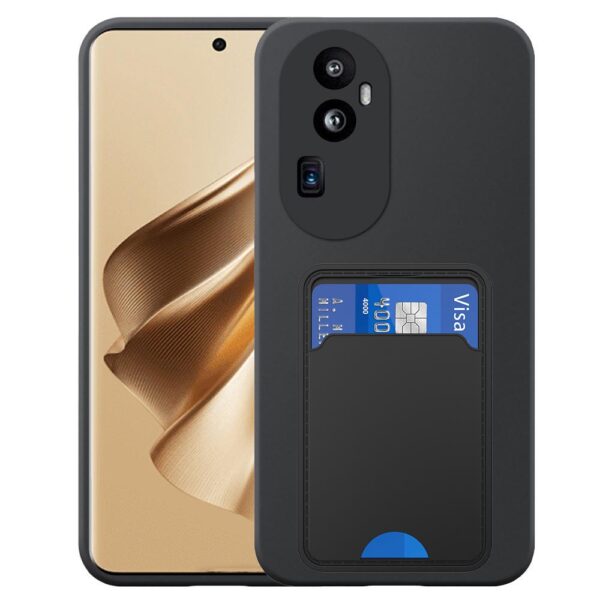 Oppo Reno10 Pro Plus telefoonhoesje siliconen zwart_met TPU pasjeshouder