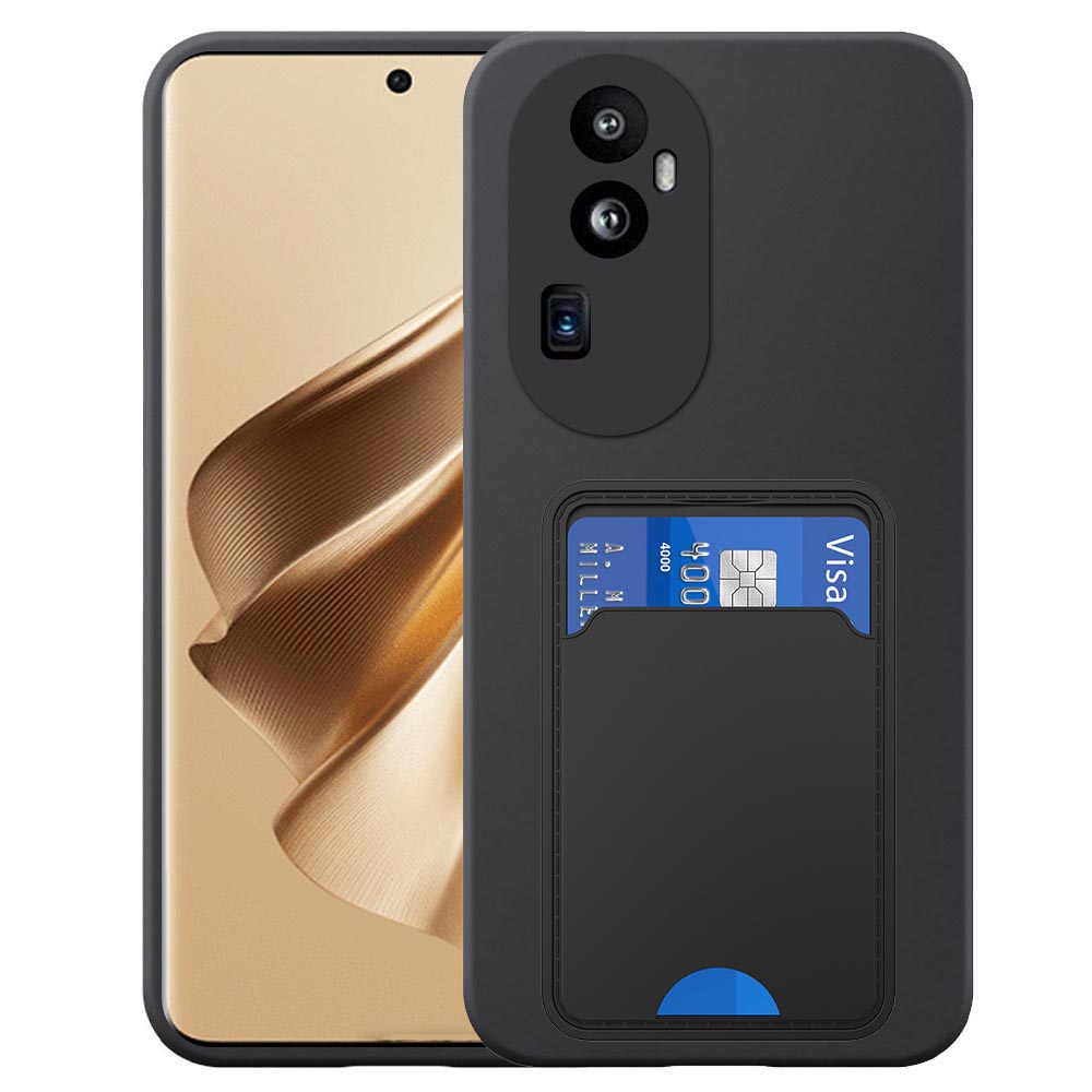 Oppo Reno10 Pro Plus telefoonhoesje siliconen zwart_met TPU pasjeshouder
